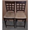 Image 1 : TWO TALL CHAIRS (SEAT HEIGHT APPROX 25")