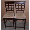 Image 1 : TWO TALL CHAIRS (SEAT HEIGHT APPROX 25")