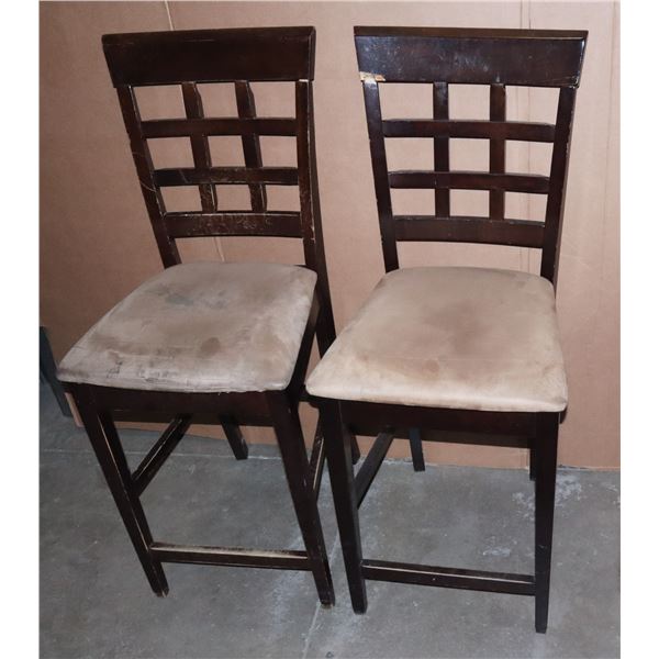 TWO TALL CHAIRS (SEAT HEIGHT APPROX 25")