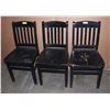 Image 1 : THREE MATCHING WOOD CHAIRS