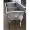 Image 3 : TWO TUB STAINLESS STEEL SINK ON LEGS (APROX 51" W X 26" D)