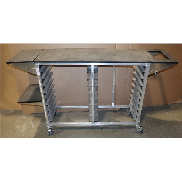 FOOD SERVICE PAN RACK, HOLDS 1/4 SIZE PANS
