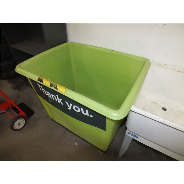 Heavy Duty Plastic Tub On Wheels