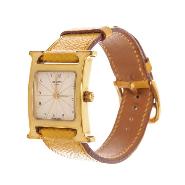 Hermes Yellow H Heure 21 mm HH1.2 Watch