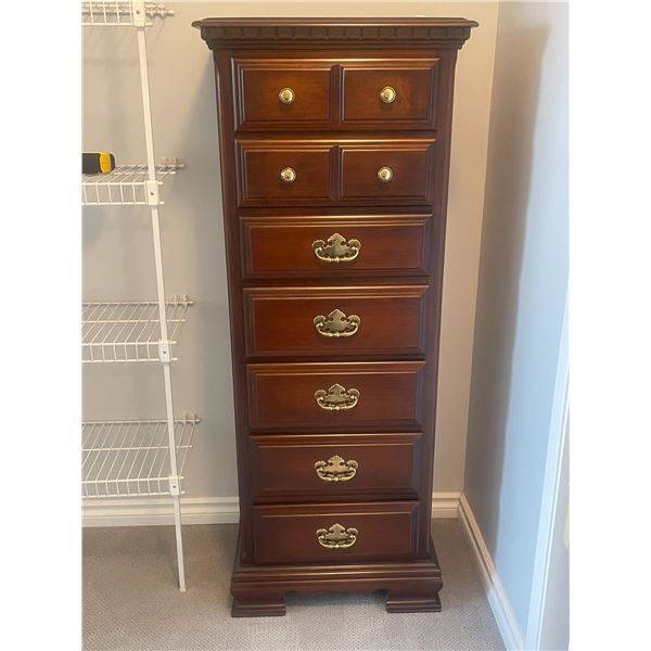 Roxton Walnut Tall Boy Dresser 21 x 15.5 x 54T