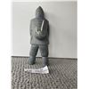 Image 2 : Inuit Soapstone Carving Walrus Tusk Accents Hunter 8T