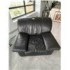 Image 1 : Designer Large Black Leather Chair 43W X 36D X 33T