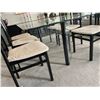 Image 3 : Designer Modern Bevelled Glass Dining Table 6 Chairs 72L  x 42W x 28H  Chair Height 43T