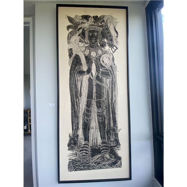 English Rubbing Art Piece Large 69 x 28