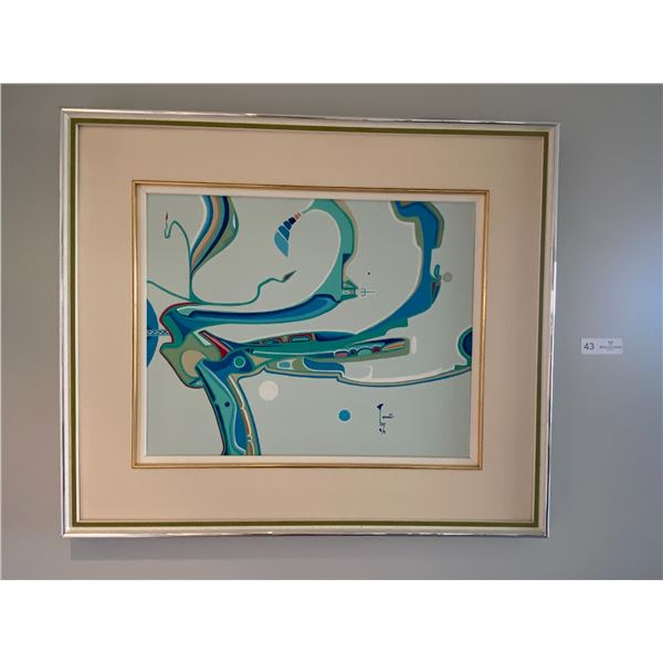 Alex Janvier The Jackfish Bait Acrylic On Canvass 29 x 25