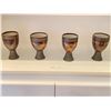 Image 1 : Hand Made Pottery Wine Goblets
