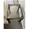 Image 1 : Beveled Glass & Brass Designer Side Tables 19 X 21