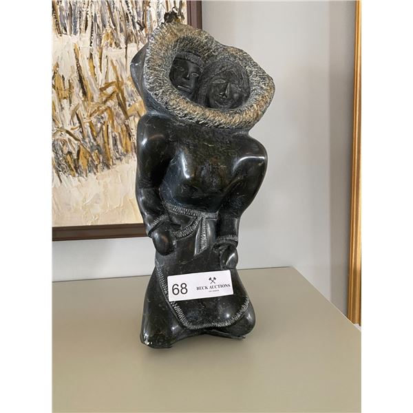 Inuit Stone Statue Eskimo Art 14T