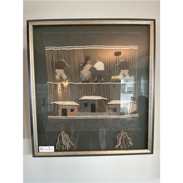 Wool Tapestry Framed Under Glass 22 x 24