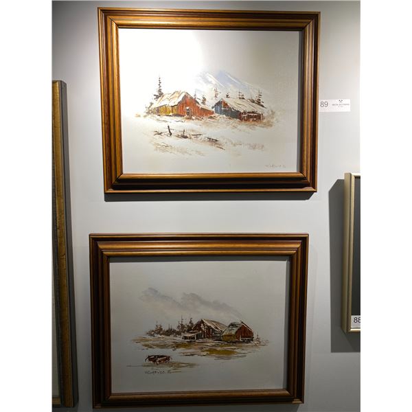 Florance Ho Oil On Canvas Pair 17 x 14 Each