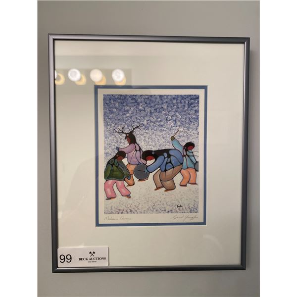 Cecil Youngfox First Nations Prints "Medicine Dancers" And "Returning" 10L x 12W