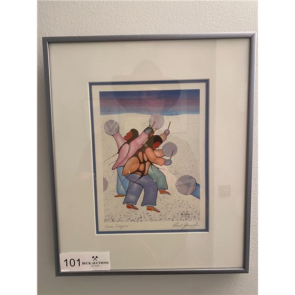 Cecil Youngfox First Nations Prints (Winter  Dancers) (Snow Singers) (Skin Point Dancers) 10L x 12W