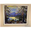 Image 2 : Rod Charlesworth Oil Painting On Canvas (Blue Hills) West Point Of Alberni 19L x 17W