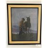 Image 1 : Western Cowboy Pastel Drawing By L. Meding 20L x 24W