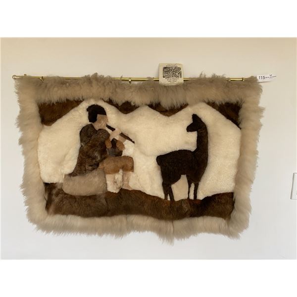 Peruvian Alpaca Fur Rug 24W x 36L