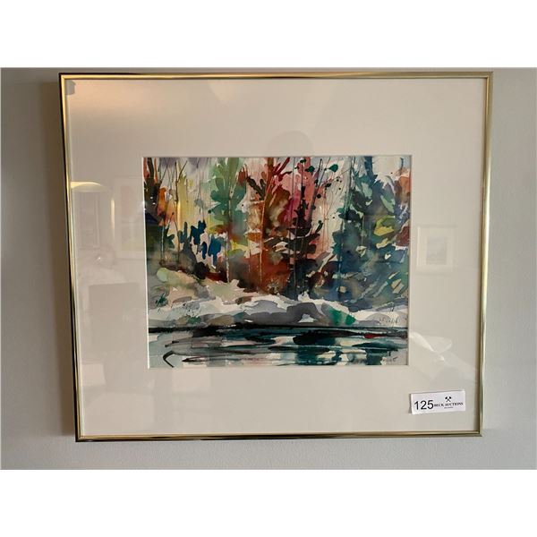 Watercolour Print By Francis Alty-Arscott (Winter Reflection) 20 x 17