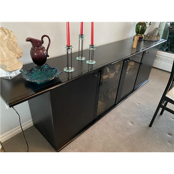 Designer Modern Style Black Lacquer Side Board 90L x 18D x 29T