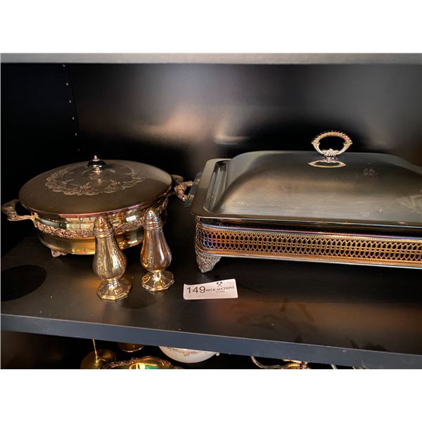 Silverplate Collection And Large Chaffing Dishes