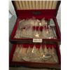Image 1 : Birks Sterling Silver 8 Place Settings Silver Cutlery Set & Wood Silver Chest 2100 Grams