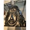 Image 3 : Aztech Obsidian Statue And Wooden Head