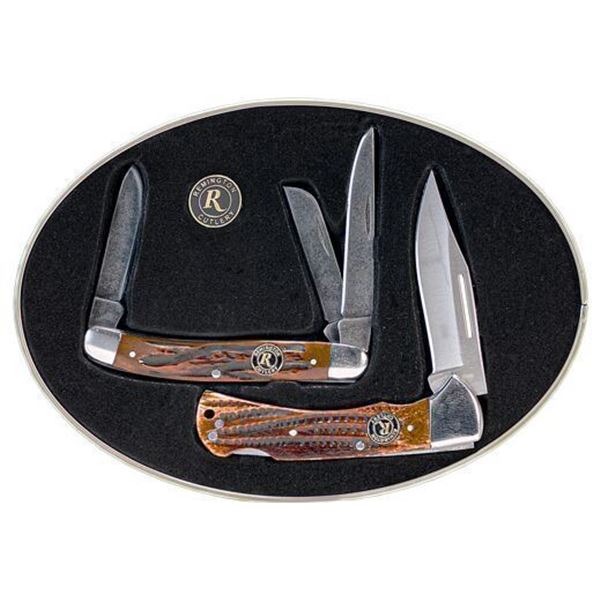 REMINGTON CUTLERY AMERICAN TRADITION 2-KNIFE SET W/TIN