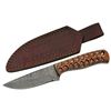 Image 1 : SZCO RITE EDGE 4" RED TWISTED WOOD HUNTER DAMASCUS W/SHEATH