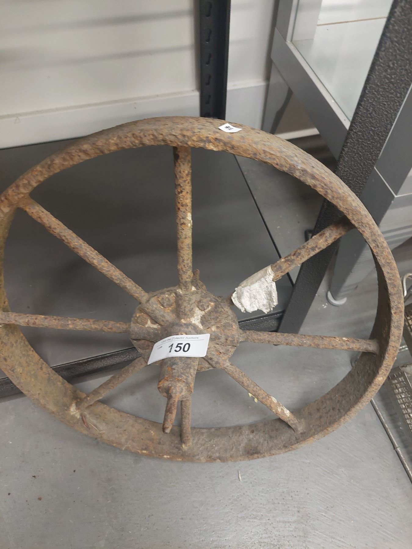 Vintage Metal Farm Wheel