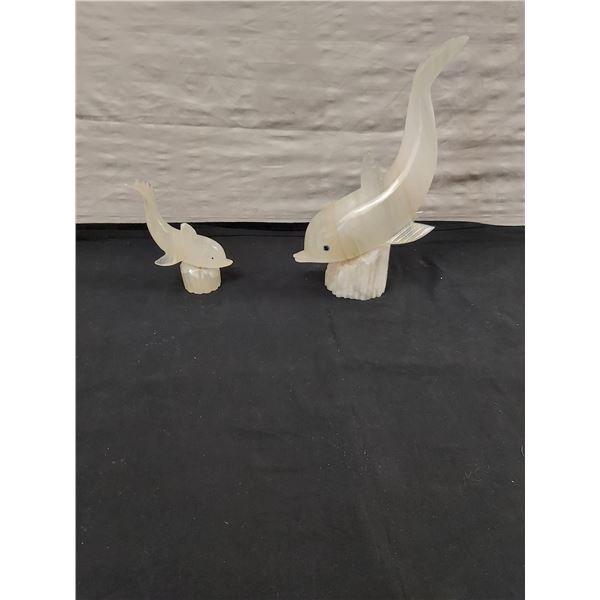 Stone Dolphin Carvings