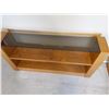 Image 2 : Mid Century Teak and Glass Entry Console/Shelf