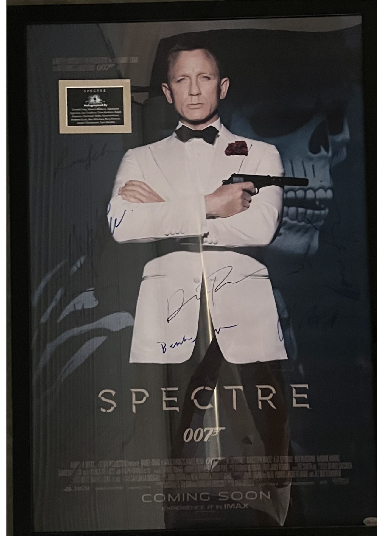 Spectre cast signed movie poster