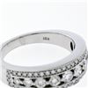 Image 8 : New 18k White Gold 1.0 ctw Round Brilliant Pave & Shared Prong Diamond Band Ring