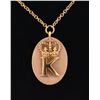 Image 5 : EDWARDS AND RELLAS K CROWN PENDANT NECKLACE