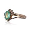 Image 2 : 0.50 ctw Aquamarine and 0.12 ctw Diamond Silver Ring