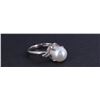 Image 2 : Platinum South Sea Pearl & Diamond Ring