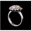 Image 4 : 14KT White Gold 0.84 ctw Diamond Ring