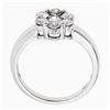 Image 8 : 18K White Gold 0.84 ctw Ideal Round Brilliant Cut Diamond Flower Cluster Ring