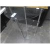 Image 1 : Chrome/Glass 3 Shelf Half Moon Hall Table