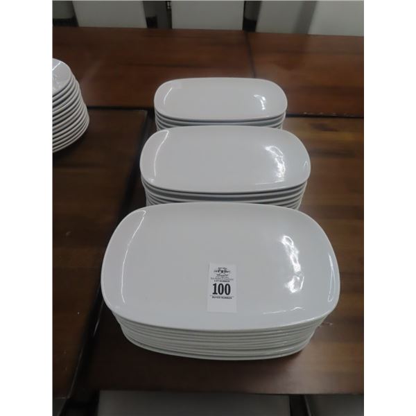 Contemporary Rectangular White Dishes