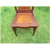 Image 2 : Koa Wood Tall-Back Chair w/ 11 Carved Rings on Top & 3 on Sides 19"x16"x54"H