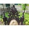 Image 8 : Qty 2 Carved Wooden Straight Tall-Back Chairs w/ Upholstered Seat & Back 19"x16"x54"H