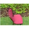 Image 8 : Rosewood Carved Side Chair w/ Upholstered Back & Seat 18"x18"x38"H