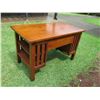 Image 8 : Koa Wood Desk w/ Drawer & Side Shelves 48"x26"x30"