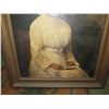 Image 8 : Oil Portrait of Emma Smith Dillingham, First Regent Daughters of Hawaii, Wood Frame 32"x40" (damage)