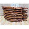 Image 2 : Qty 8 Wooden Fish-Shaped Plates 11"L