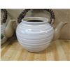 Image 2 : Qty 2 Asian Motif Teapots w/ Woven Handles made in Japan (1 w/ Lid)